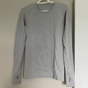 Lululemon Restless Crew Long Sleeve Size 8 Light Grey